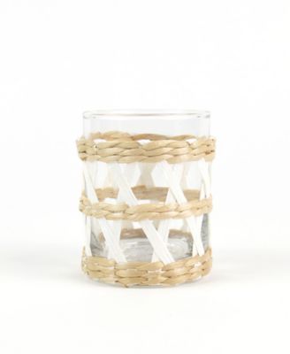 Glass Rattan Old Fashion, 4 Piece Set