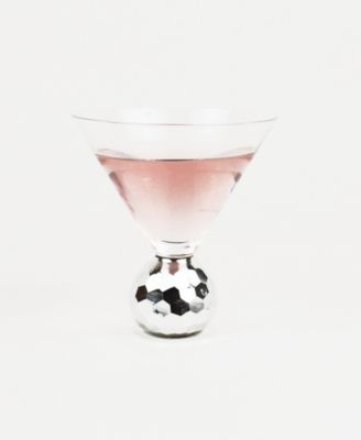 Glass Disco Martini, 4 Piece Set