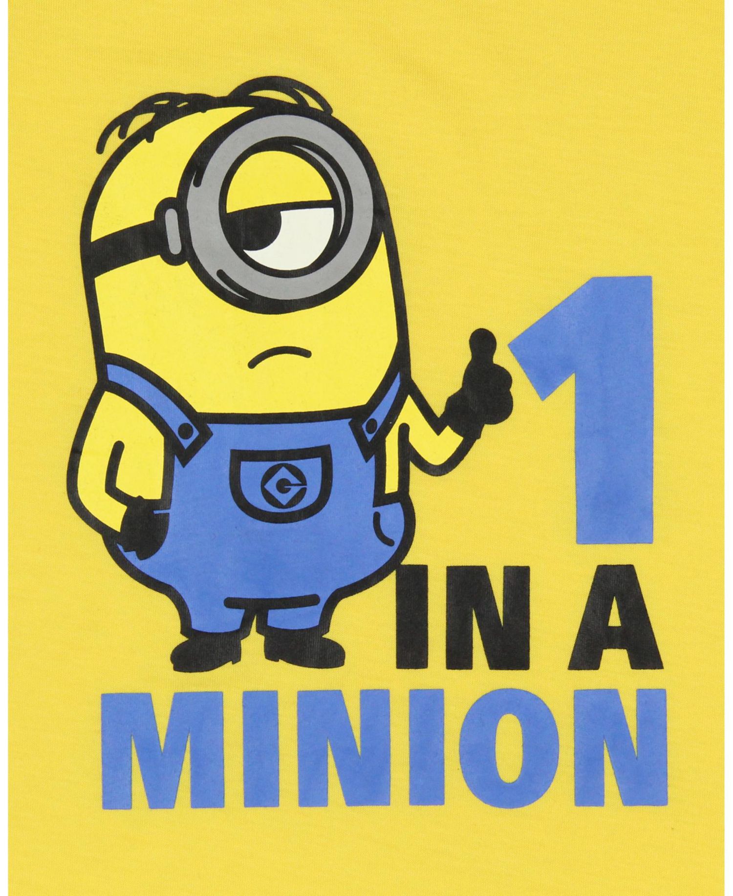 Girls' Movie Minions 1 In A Minion Kids Sleep 2PC Pajama Short Set
