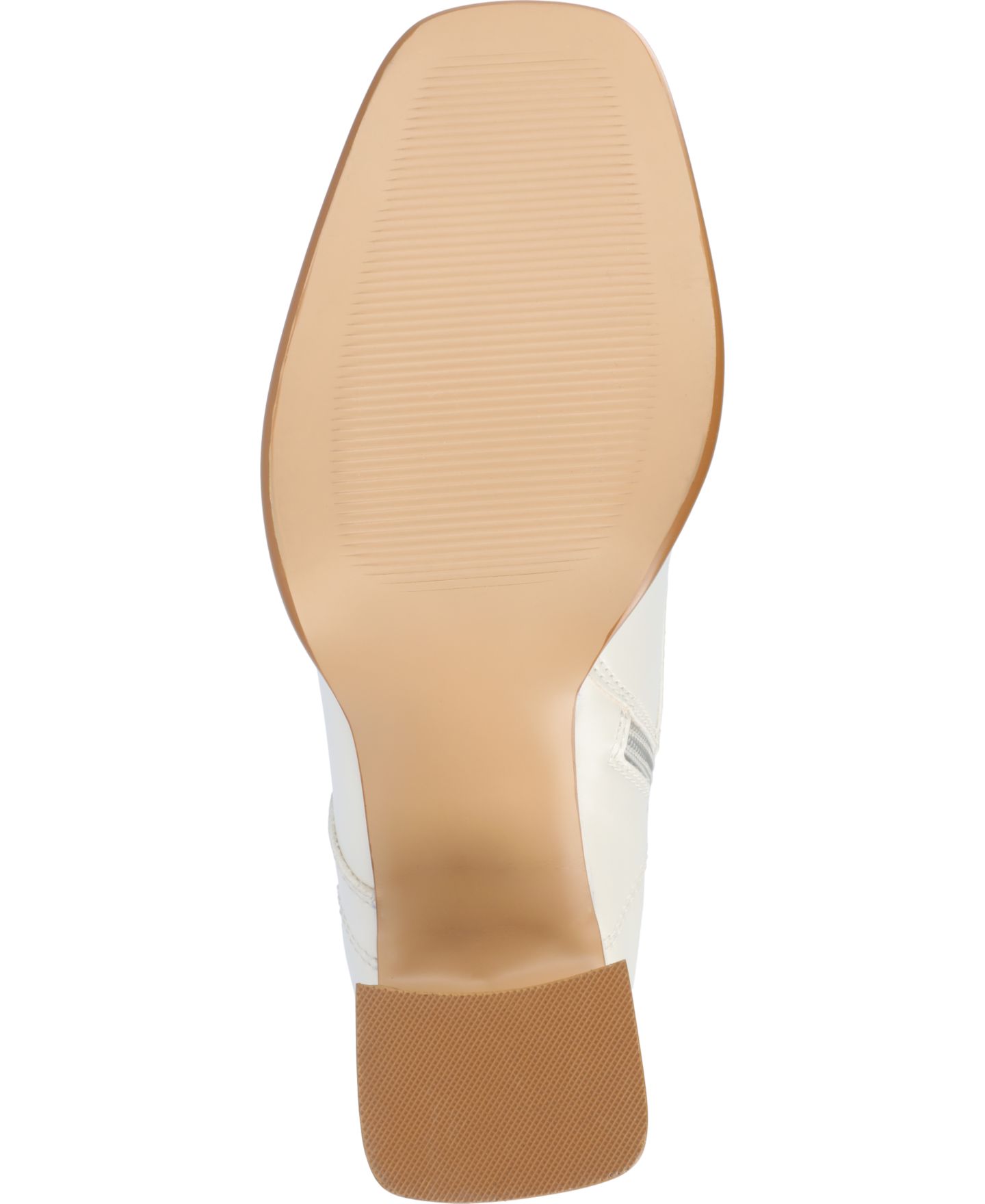 Женские ботинки Journee Collection Kalindi Lace Up Block Heel, цвет: Костяной — фото 5