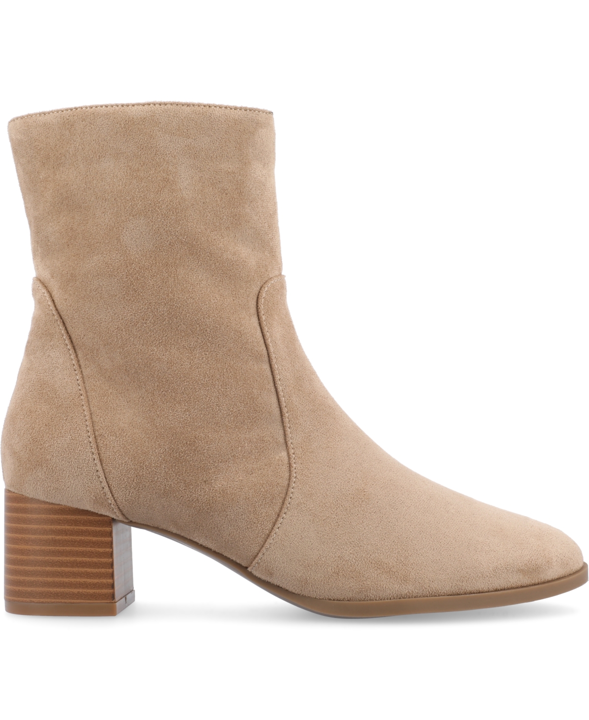 Journee Collection Women's Hayven Block Heel Almond Toe Booties