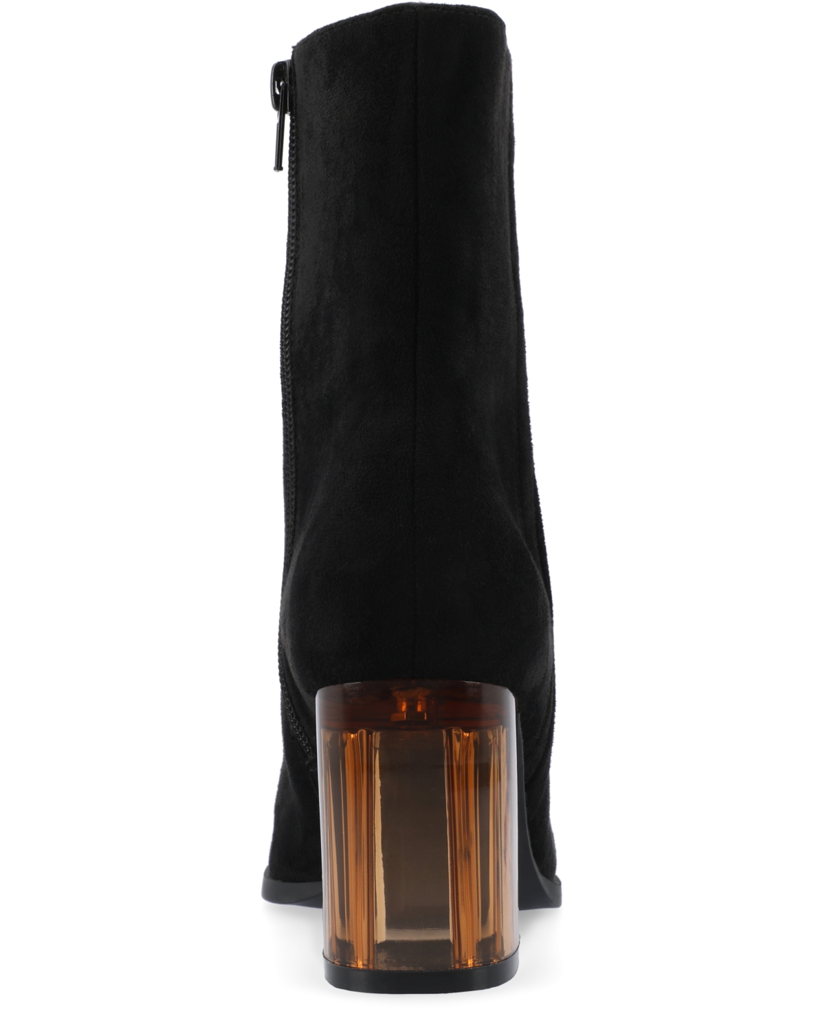 Journee Collection Women's Clearie Tru Comfort Foam Transparent Block Heel Square Toe Boot