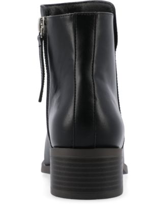 Journee Womens Cappri Medium and Wide Width Inside Zip Entry Square Toe Booties