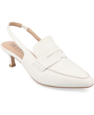 Journee Collection - Collection Women's Amory Tailored Kitten Heel Slingback Pumps