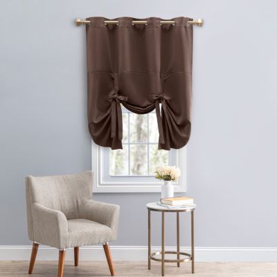 Tacoma Double Black Out Grommet Curtain Panel w/Wand 50"W x 45"L
