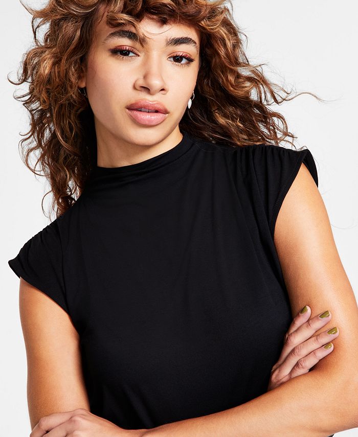 Bar III Women's Short-Sleeve Blouson Top, Created for Macy's - Macy's