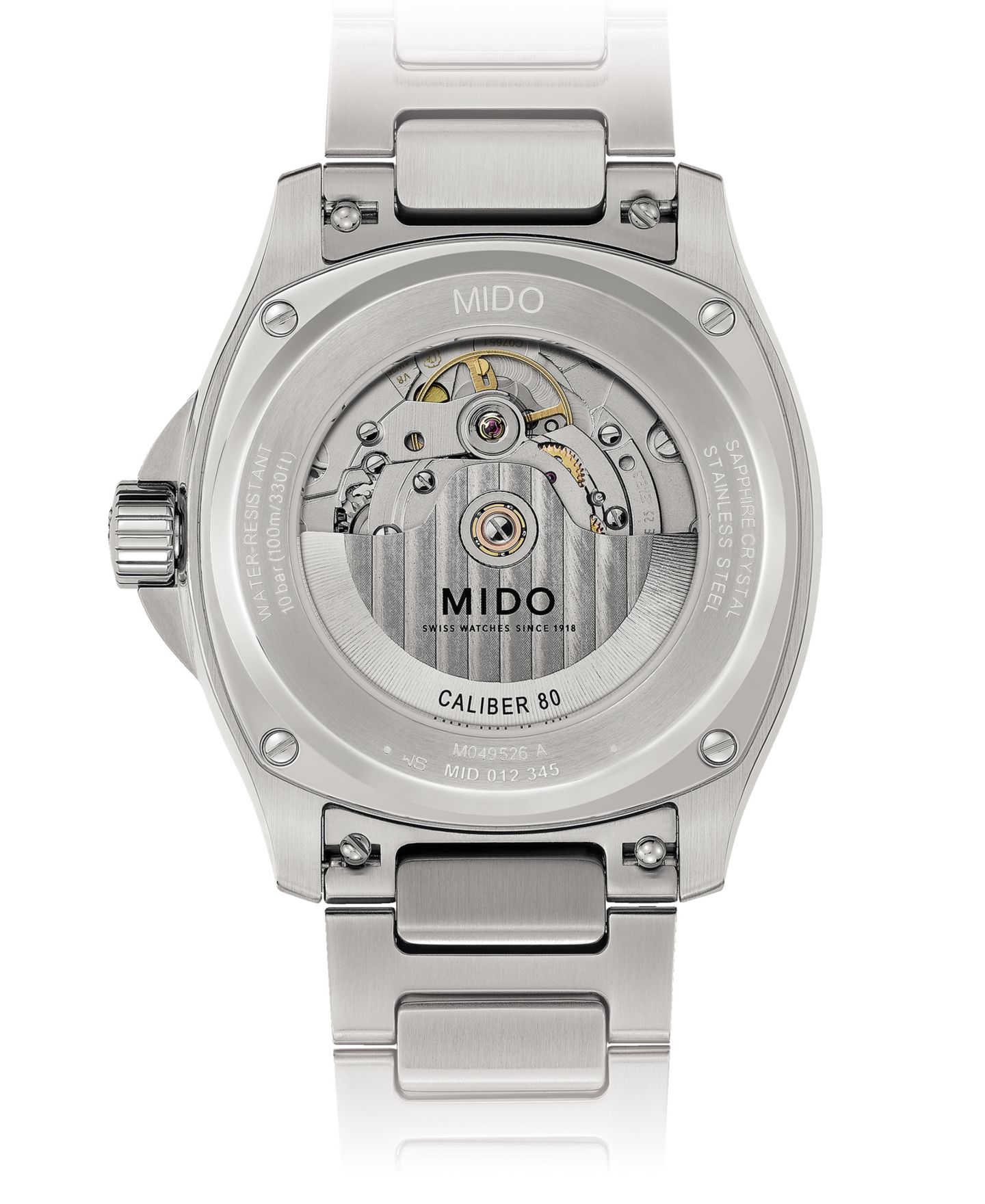 Мужские часы Mido Swiss Automatic Multifort Stainless Steel Bracelet Watch 41mm — фото 2
