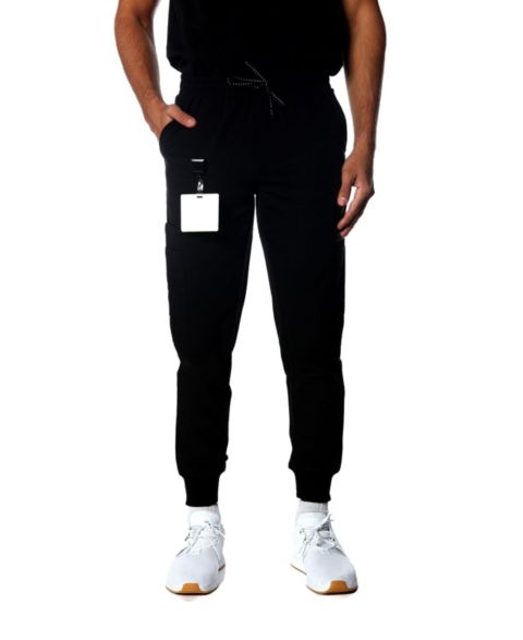 Мужские брюки Members Only London Jogger Scrub Pants For Short Men, цвет: Чёрный
