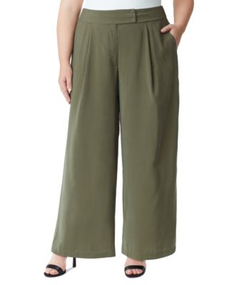 Jessica Simpson - Trendy Plus Size Pleated Wide-Leg Pants
