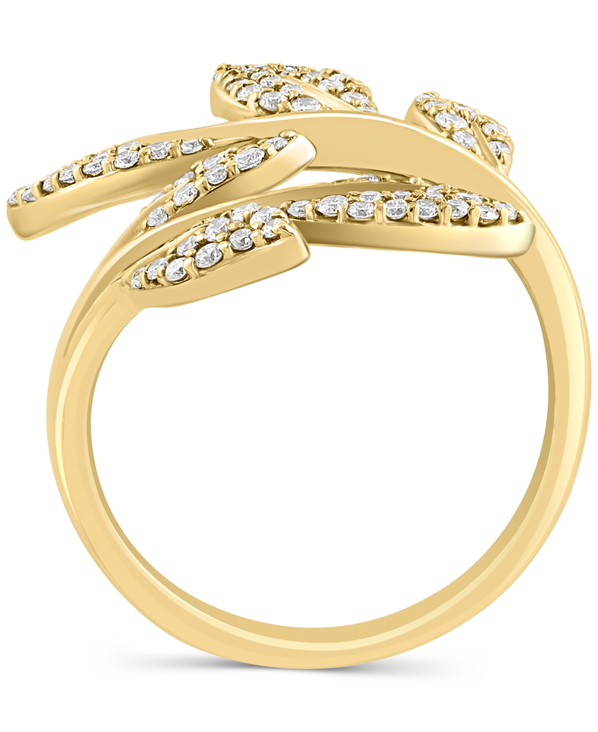 Effy Diamond Vine Motif Bypass Ring (5/8 ct. t.w.) in 14k Gold - 14K Gold