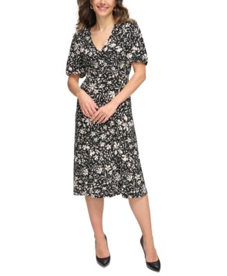 Tommy Hilfiger Women s Floral V Neck Dress Macy s