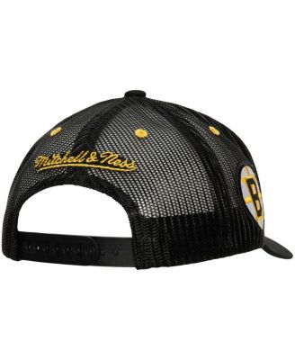 Men's Black Boston Bruins Team Seal Trucker Snapback Hat