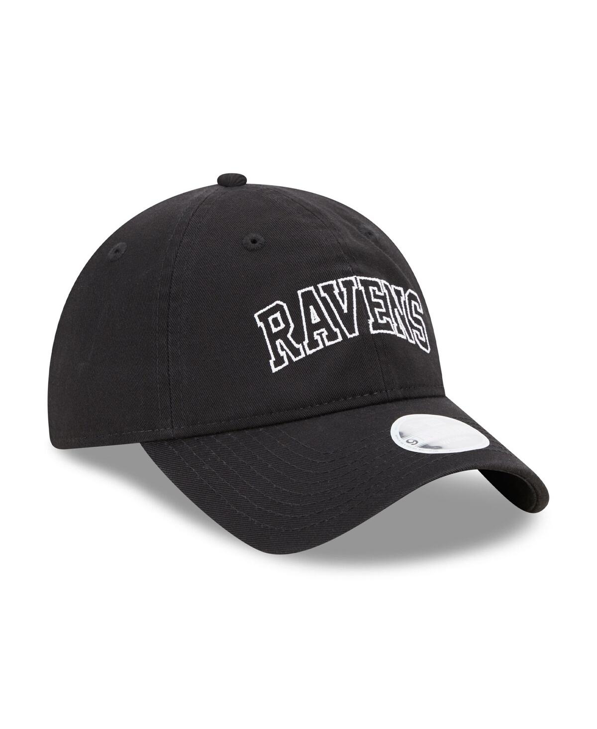 Women's New EraBaltimore Ravens Collegiate 9TWENTY Adjustable Hat - Black