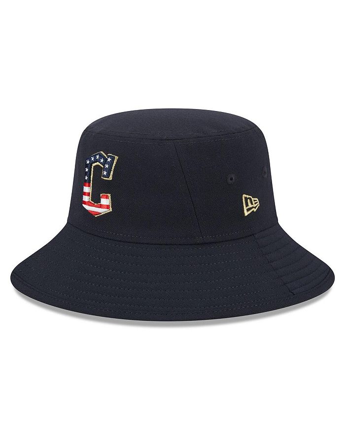 New Era Men's Navy Cleveland Guardians 2023 Fourth of July Bucket Hat ...