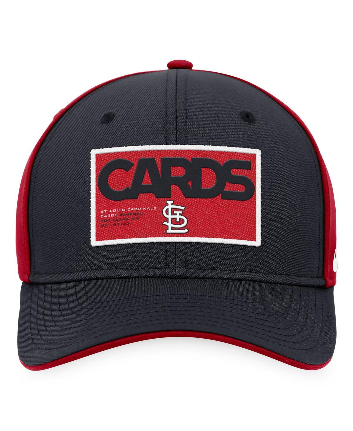 Nike Men's  Navy, Red St. Louis Cardinals Classic99 Colorblock Performance Snapback Hat In Navy,red