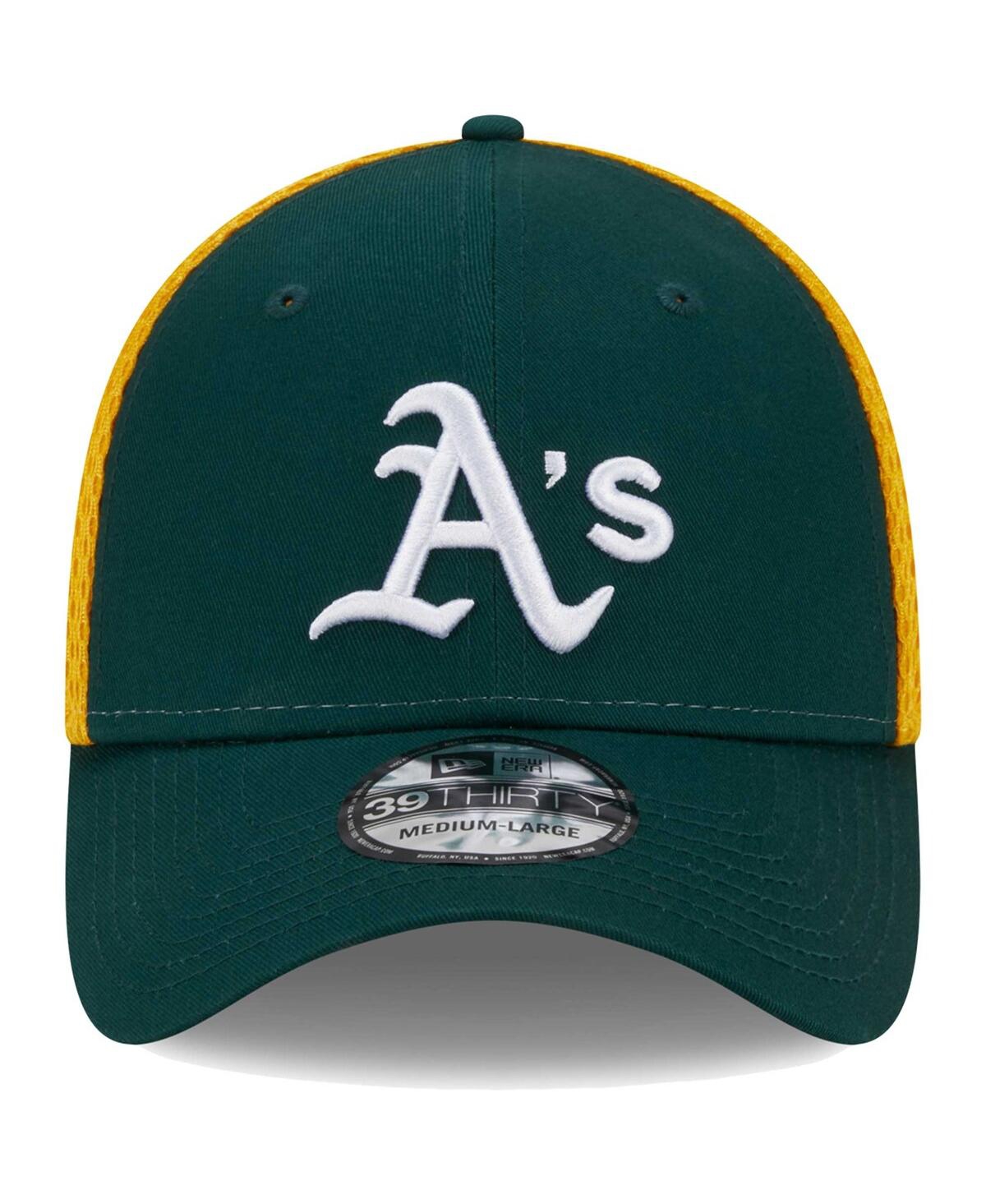 Shop New Era Men's  Green Oakland Athletics Team Neo 39thirty Flex Hat