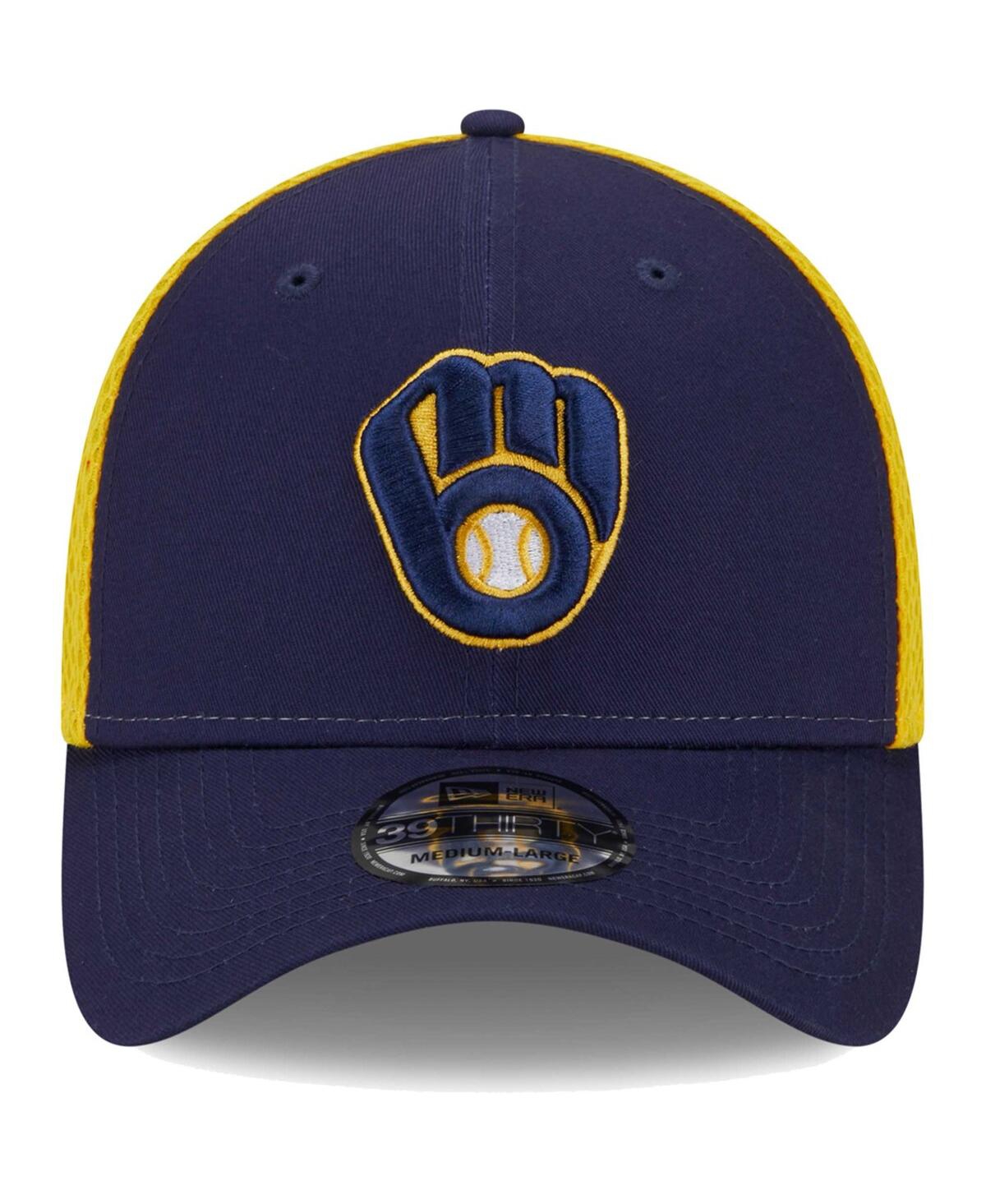 Men's New EraMilwaukee Brewers Team Neo 39THIRTY Flex Hat - Navy