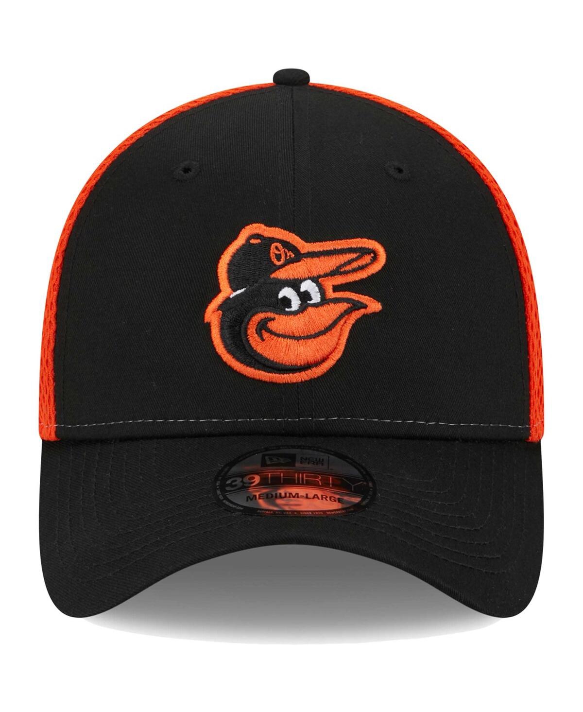 New Era Men's  Black Baltimore Orioles Team Neo 39thirty Flex Hat In Black