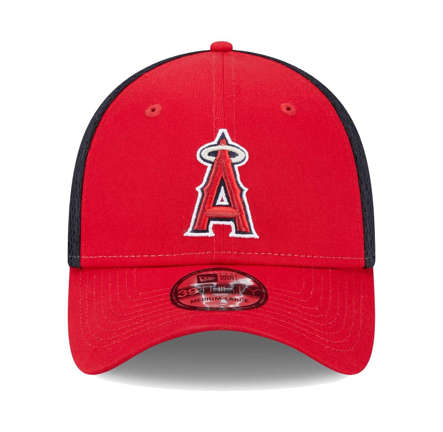 Men's Red Los Angeles Angels Team Neo 39THIRTY Flex Hat