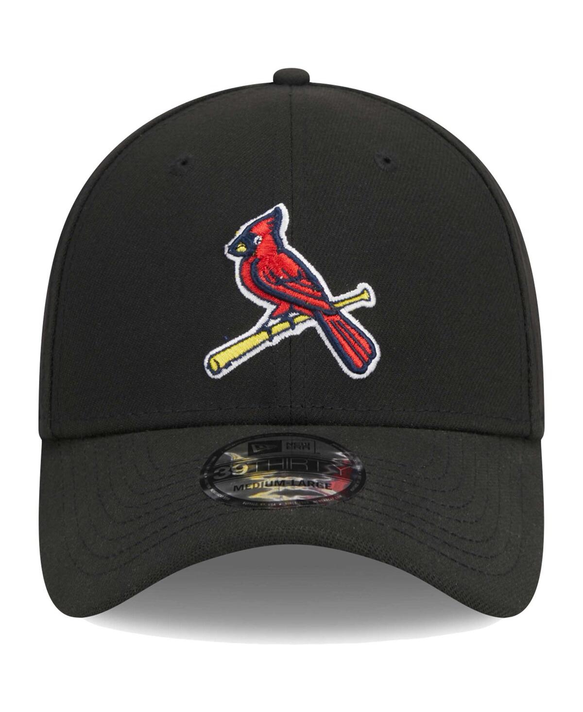 New Era Men's  Black St. Louis Cardinals Logo 39thirty Flex Hat In Black
