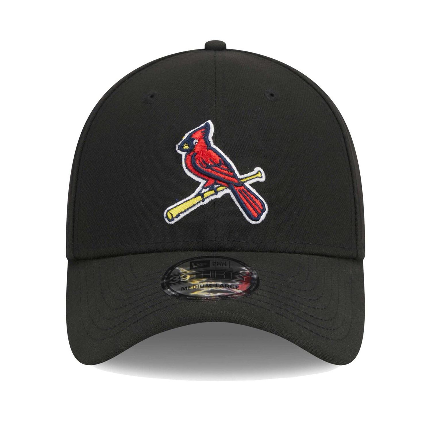 Men's Black St. Louis Cardinals Logo 39THIRTY Flex Hat