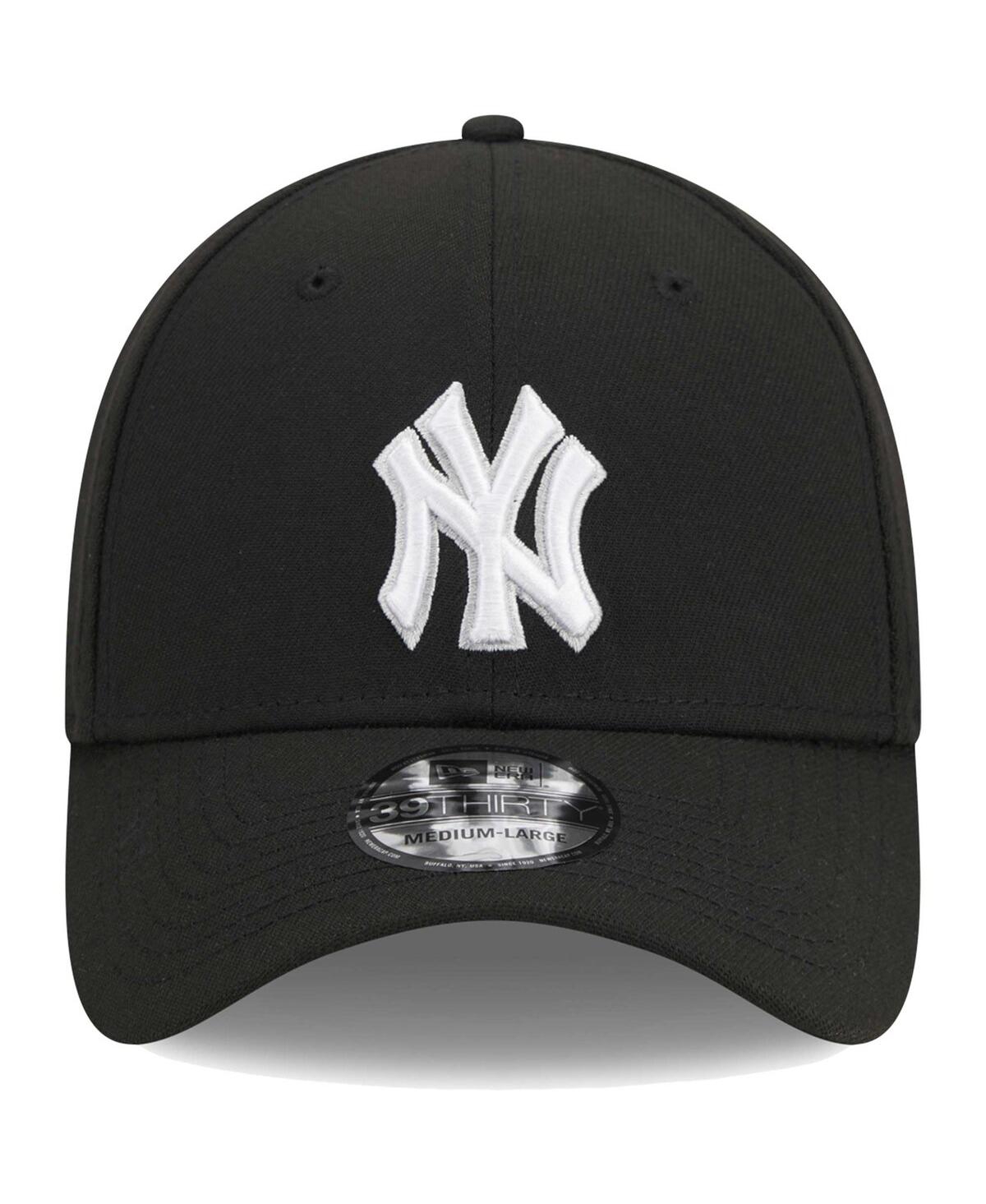 Men's New EraNew York Yankees Logo 39THIRTY Flex Hat - Black