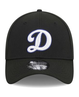 Men's Black Los Angeles Dodgers Logo 39THIRTY Flex Hat