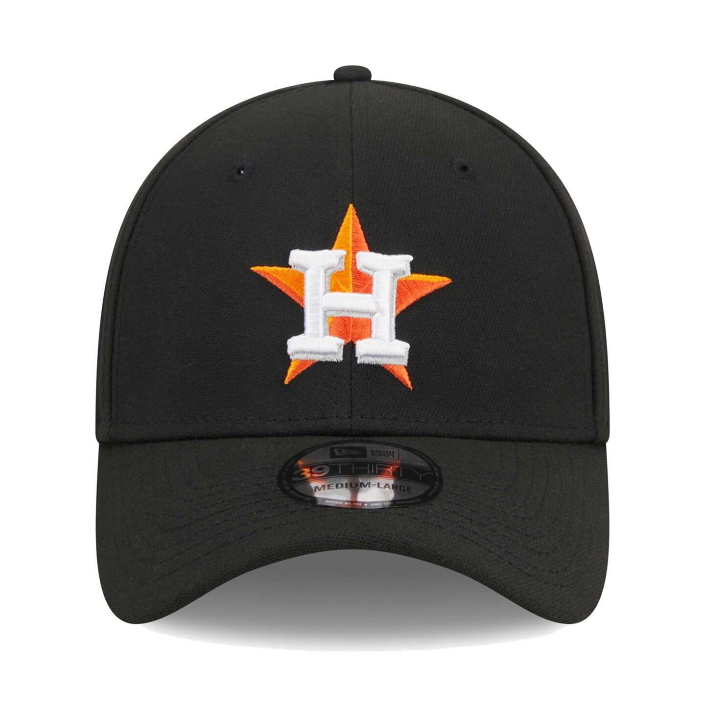 Мужская кепка New Era Black Houston Astros Logo 39THIRTY Flex Hat — фото 3