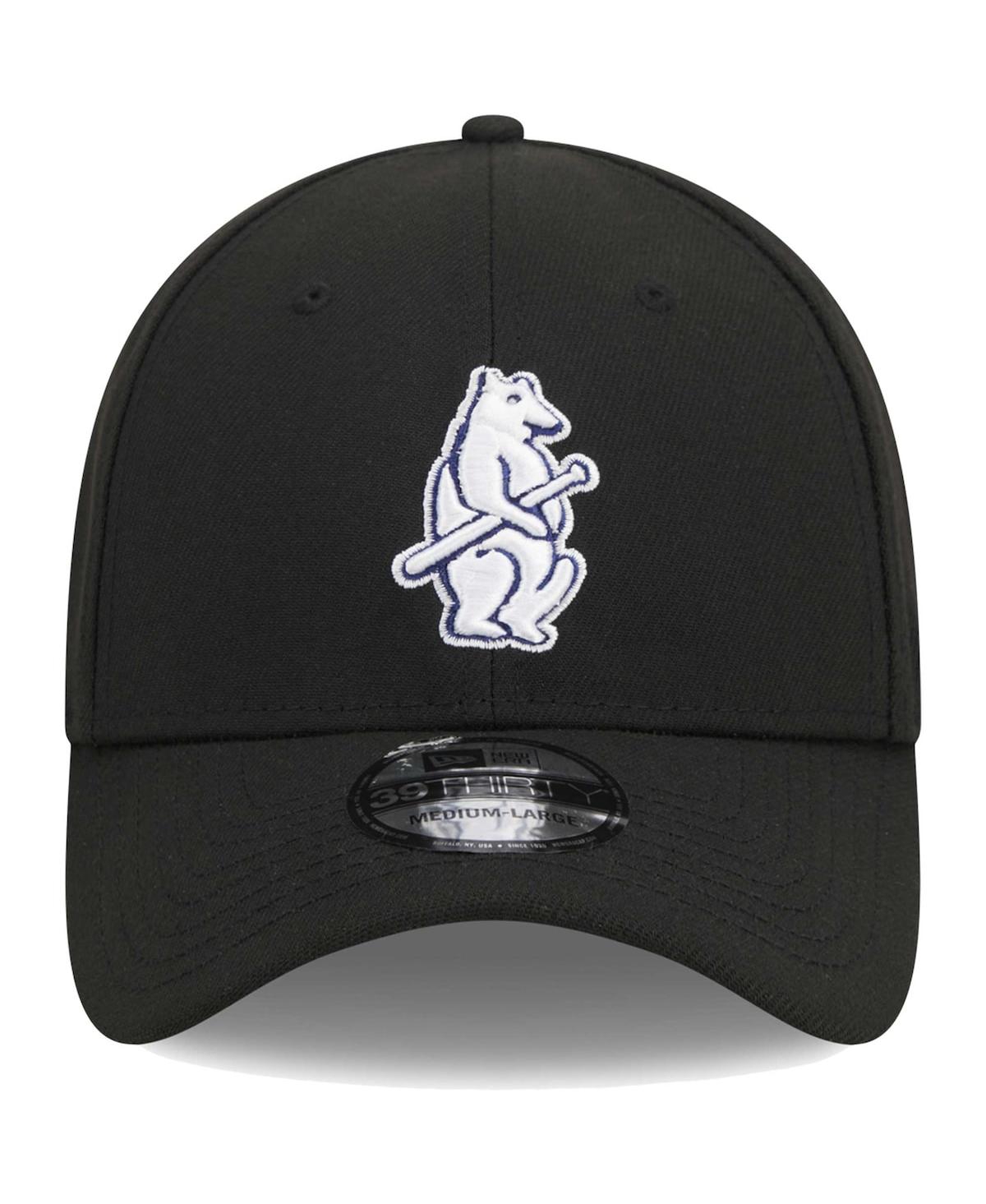 Men's New EraChicago Cubs Logo 39THIRTY Flex Hat - Black