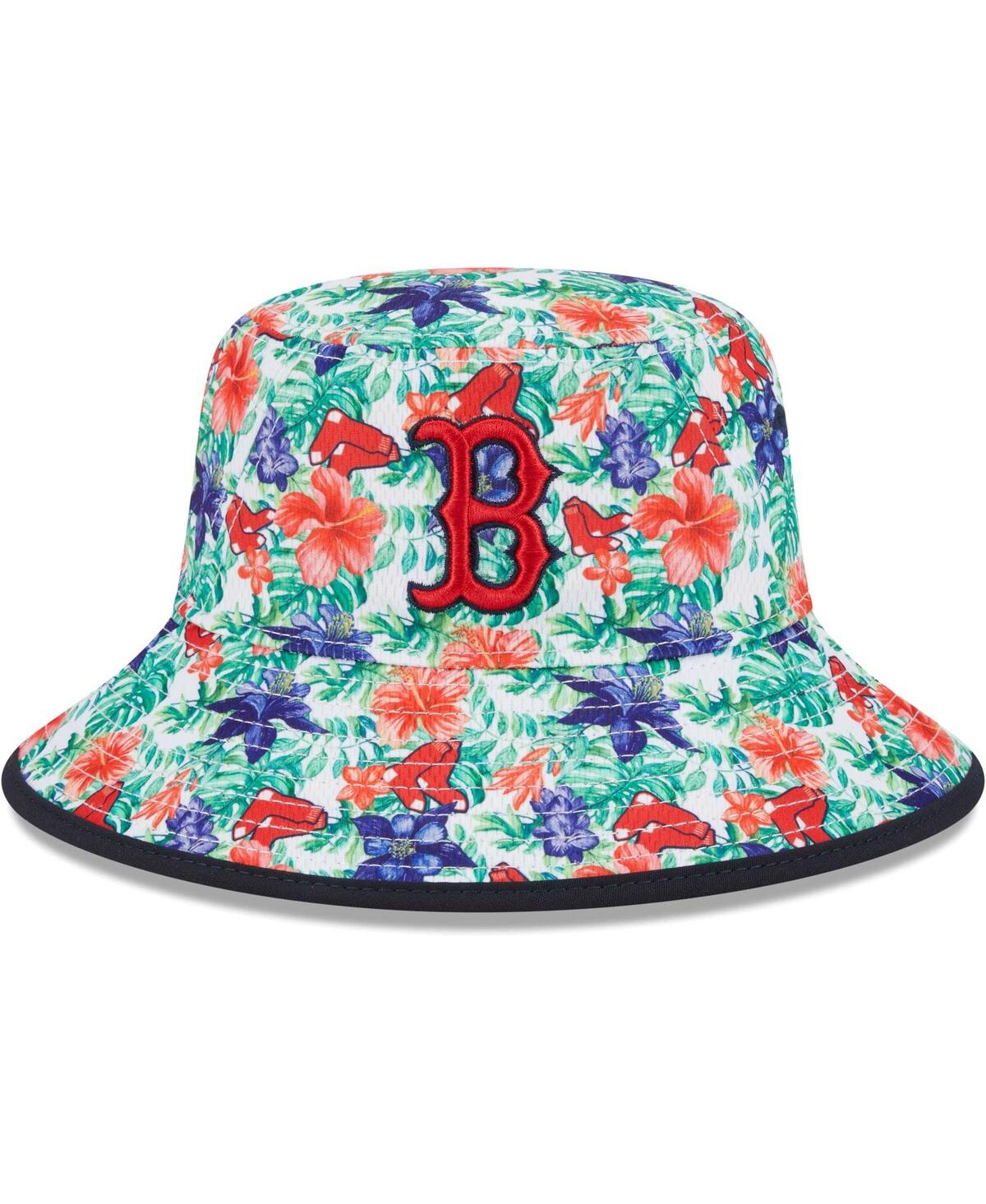 New Era Boston Red Sox Tropic Floral Bucket Hat In Navy