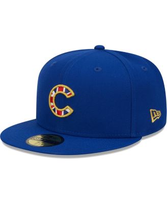 Men's Chicago Cubs New Era Royal All Over Flag 59FIFTY Fitted Hat