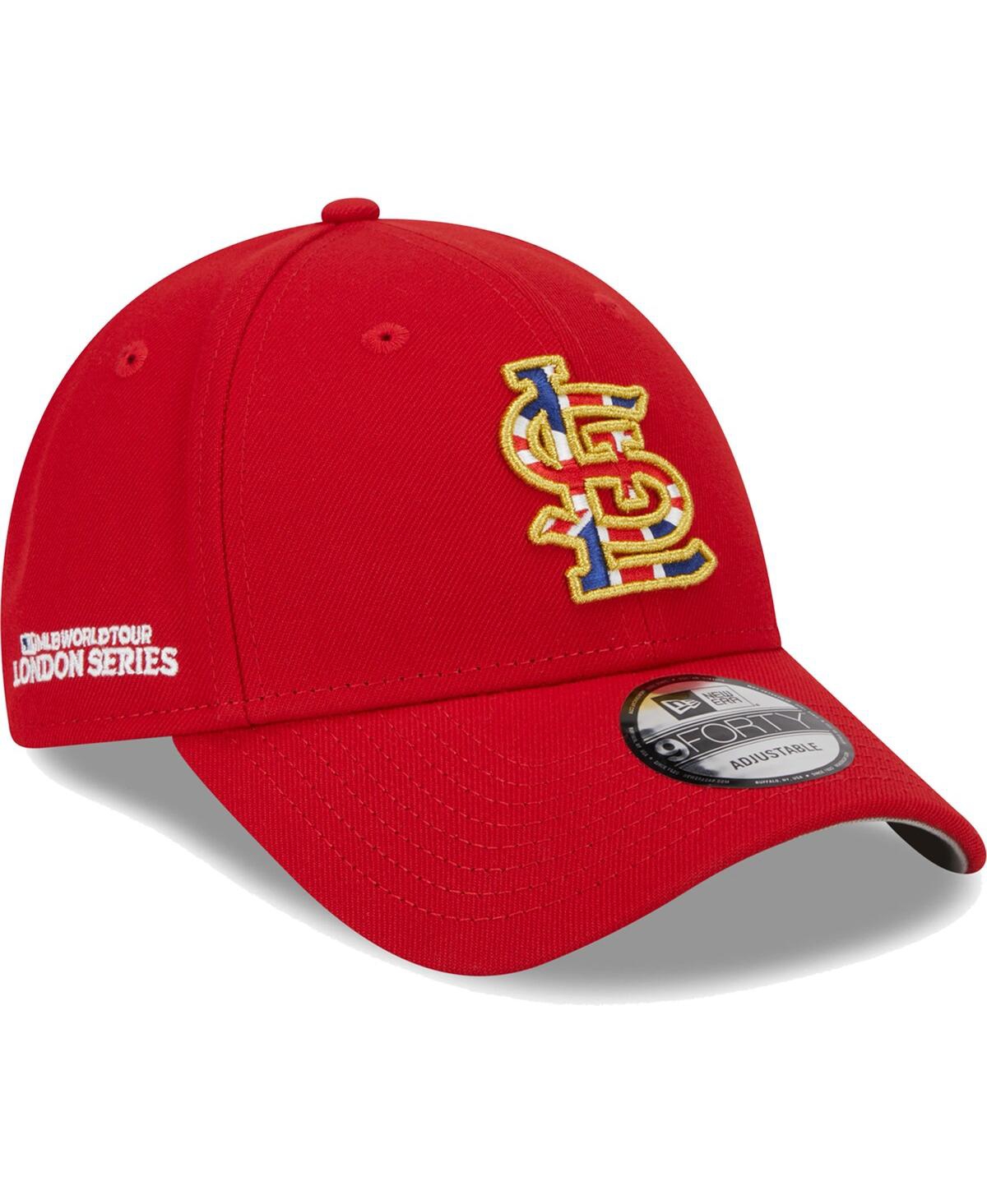 New Era Men's  Red St. Louis Cardinals 2023 Mlb World Tour: London Series Flag Fill 9forty Adjustable In Red