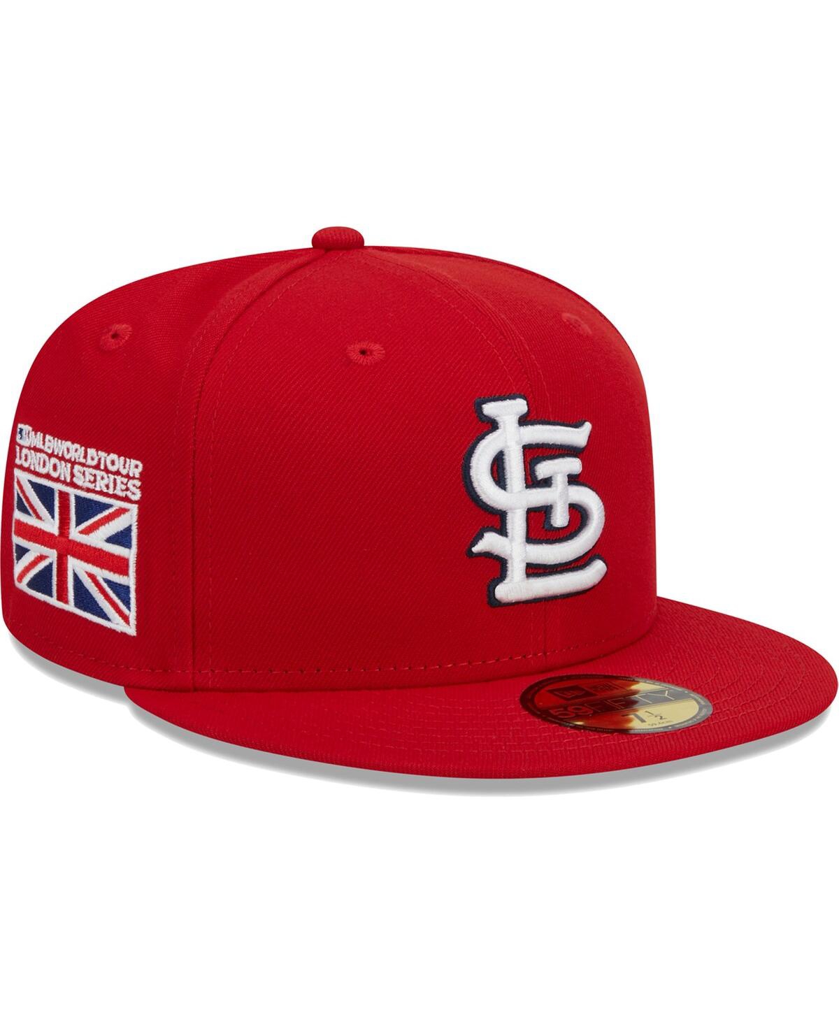 New Era Men's  Red St. Louis Cardinals 2023 Mlb World Tour: London Seriesâ Flag 59fifty Fitted Hat