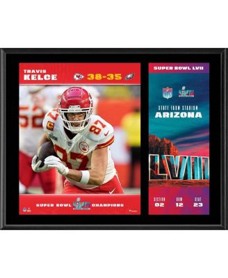 Fanatics Authentic Travis Kelce Kansas City Chiefs 12" X 15" Super Bowl ...