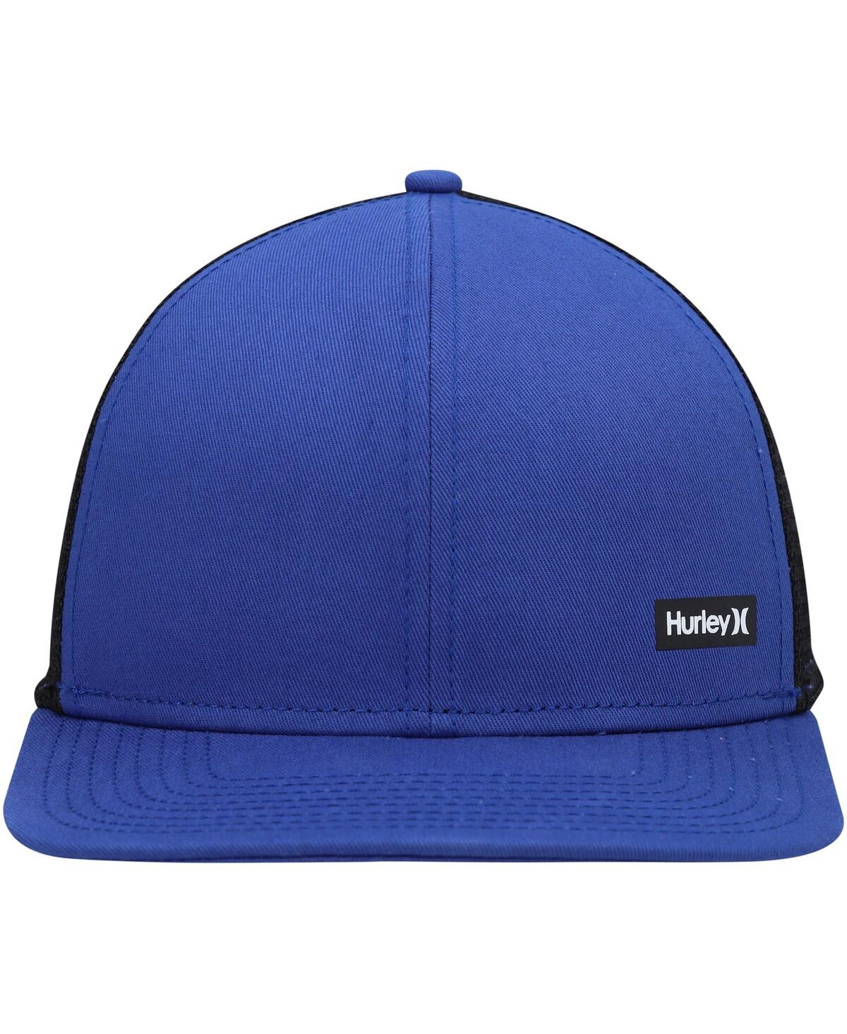 Shop Hurley Men's  Blue, Black Supply Trucker Snapback Hat In Blue,black