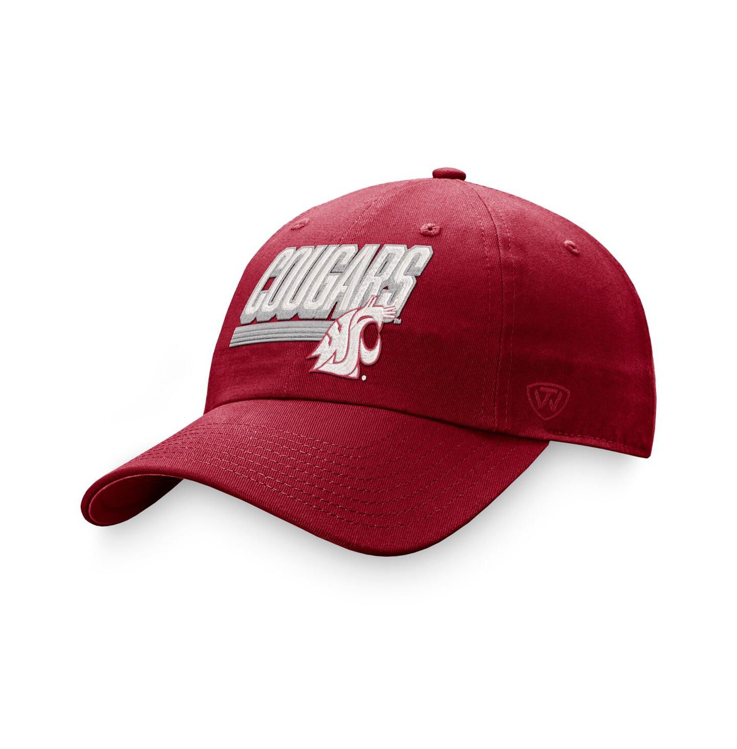 Мужская кепка Top of the World Crimson Washington State Cougars Slice Adjustable Hat — фото 1