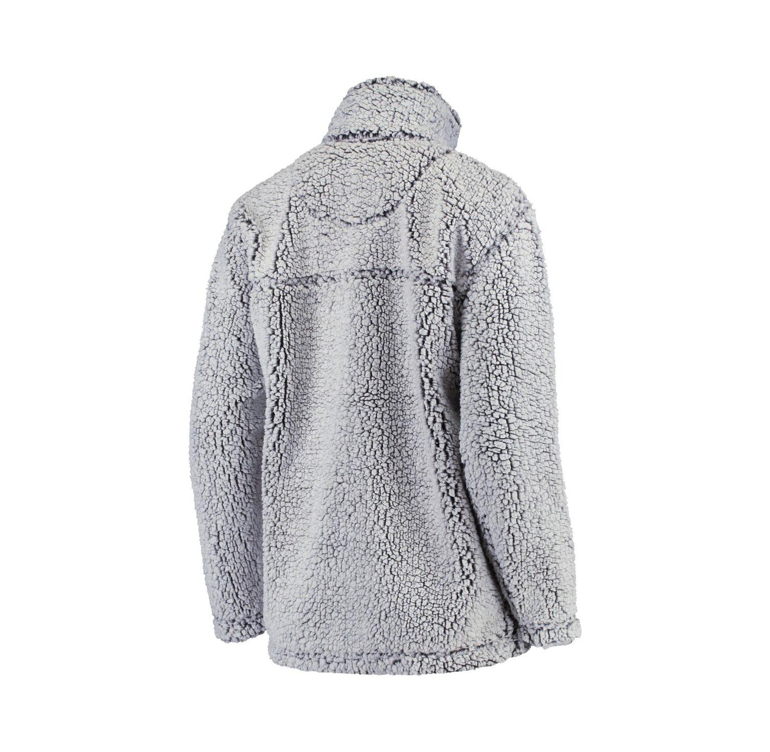 Women's Gray Arizona Cardinals Sherpa Quarter-Zip Pullover Jacket