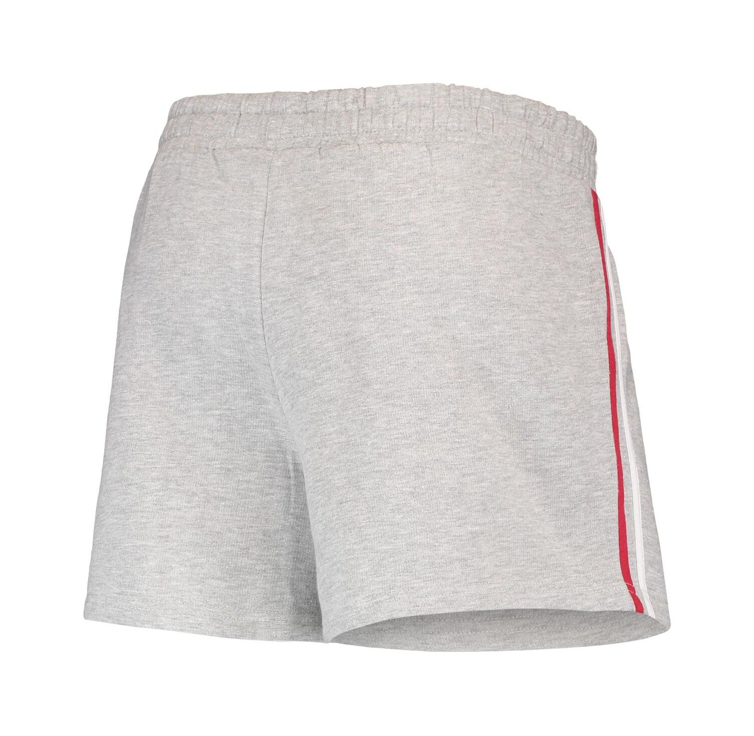 Women's Heathered Gray Oklahoma Sooners Plus Size 2-Stripes Shorts