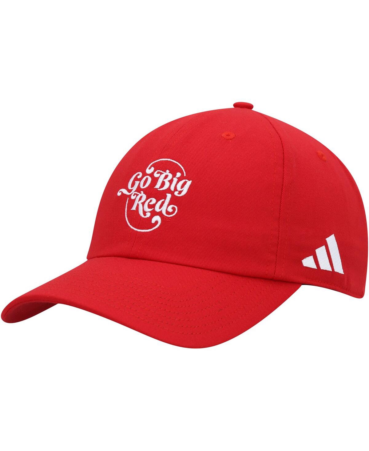Shop Adidas Originals Men's Adidas Scarlet Nebraska Huskers Slouch Adjustable Hat