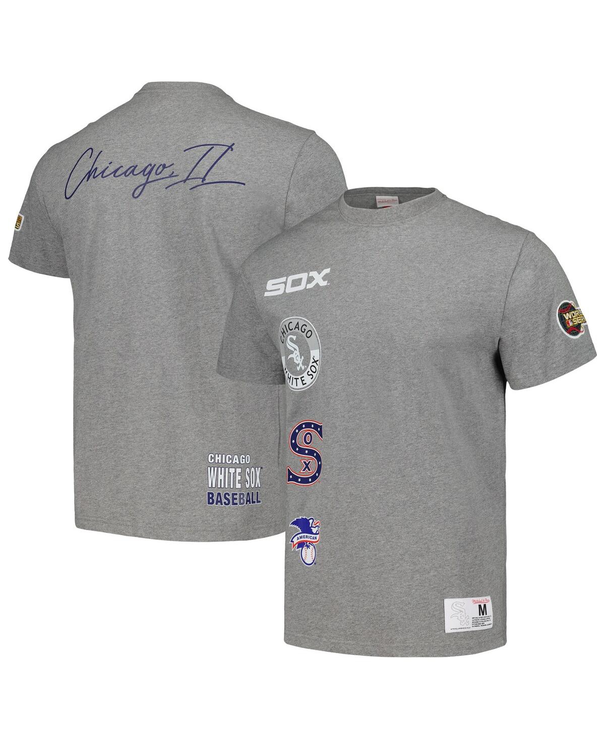 Mitchell & Ness Men's  Heather Gray Chicago White Sox Cooperstown Collection City Collection T-shirt In Heather Gray