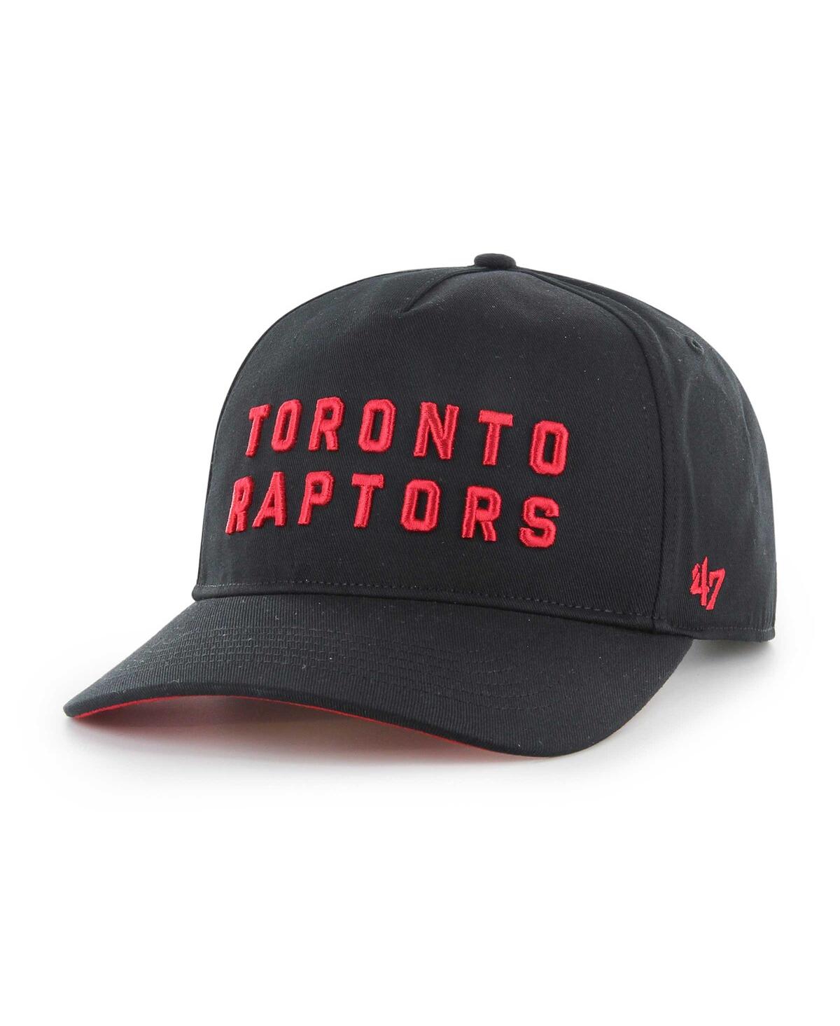 Men's '47 BrandToronto Raptors Contra Hitch Snapback Hat - Black