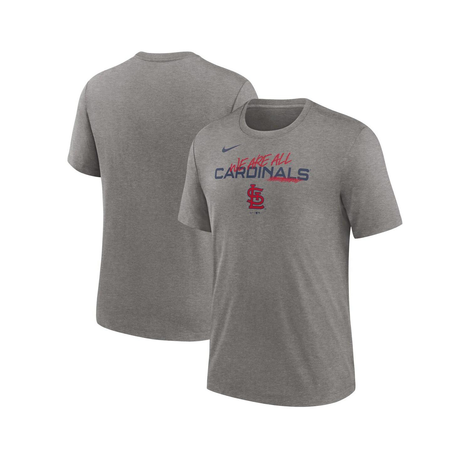 Men's Heather Charcoal St. Louis Cardinals We Are All Tri-Blend T-shirt
