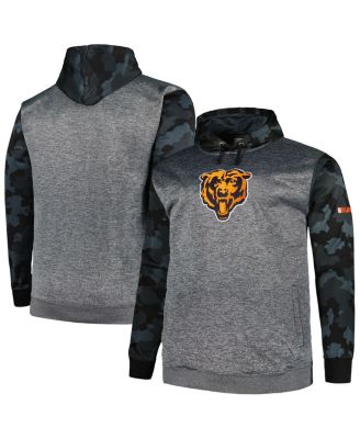 Fanatics Men's Heather Charcoal Chicago Bears Big and Tall Camo Pullover Hoodie