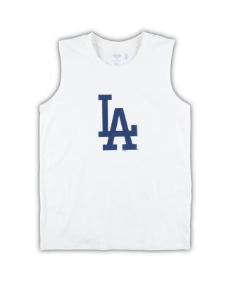 Women's White, Royal Los Angeles Dodgers Plus Size Tank Top and Shorts Sleep Set