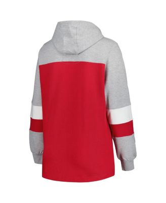 Women's Crimson Alabama Crimson Tide Plus Size Color-Block Pullover Hoodie
