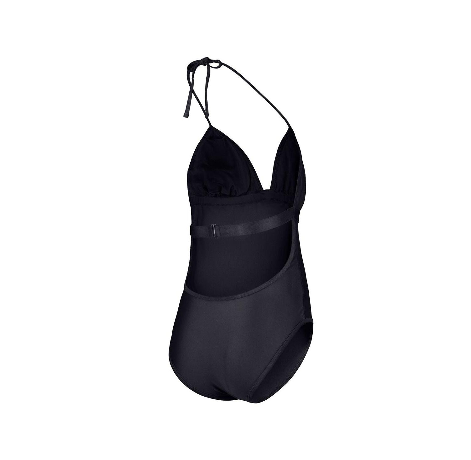 Women's Black Miami Dolphins Full Count One-Piece Swimsuit