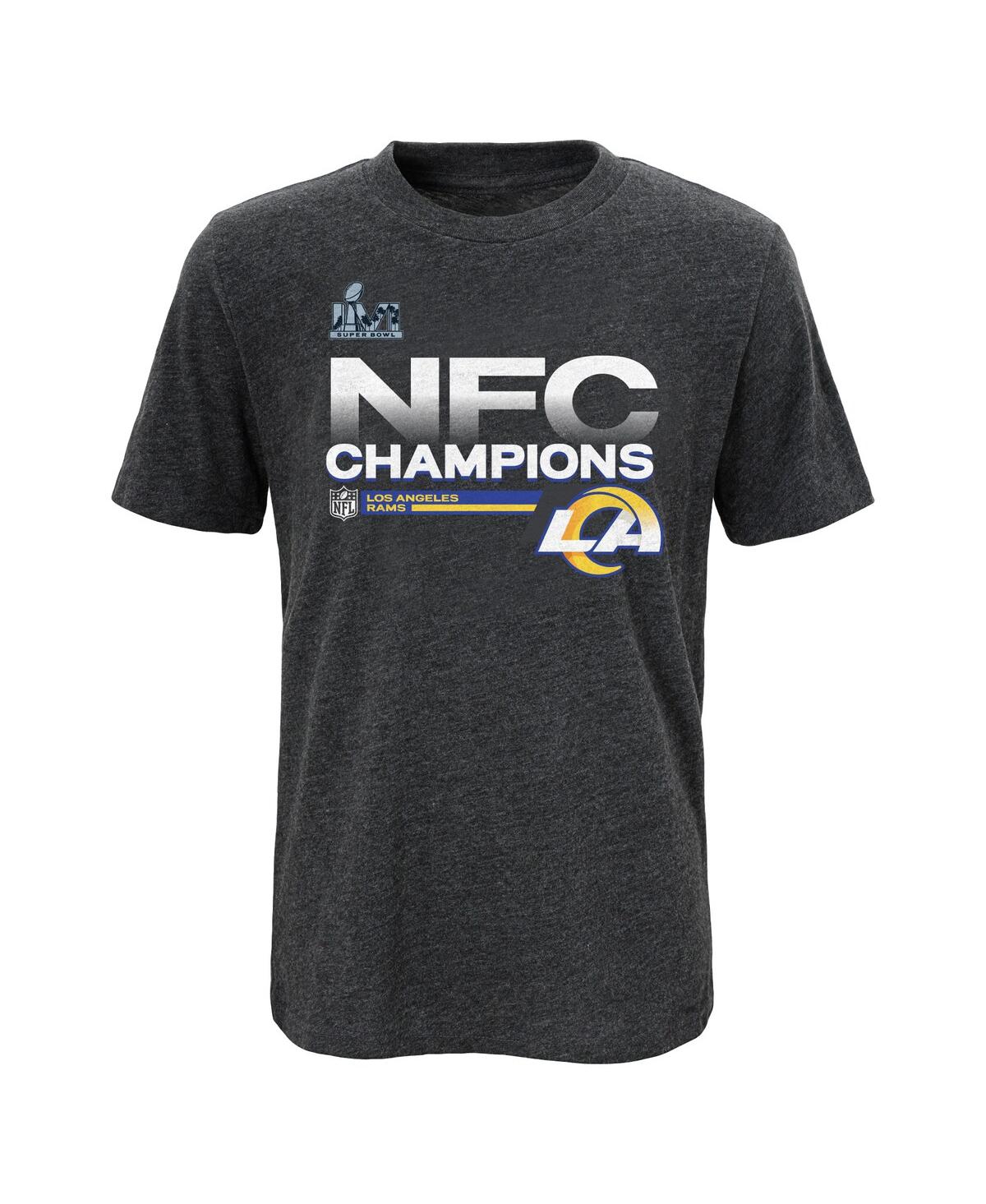 Fanatics Preschool  Branded Heathered Charcoal Los Angeles Rams 2021 Nfc Champions Locker Room Trophy In Heathered Charcoal