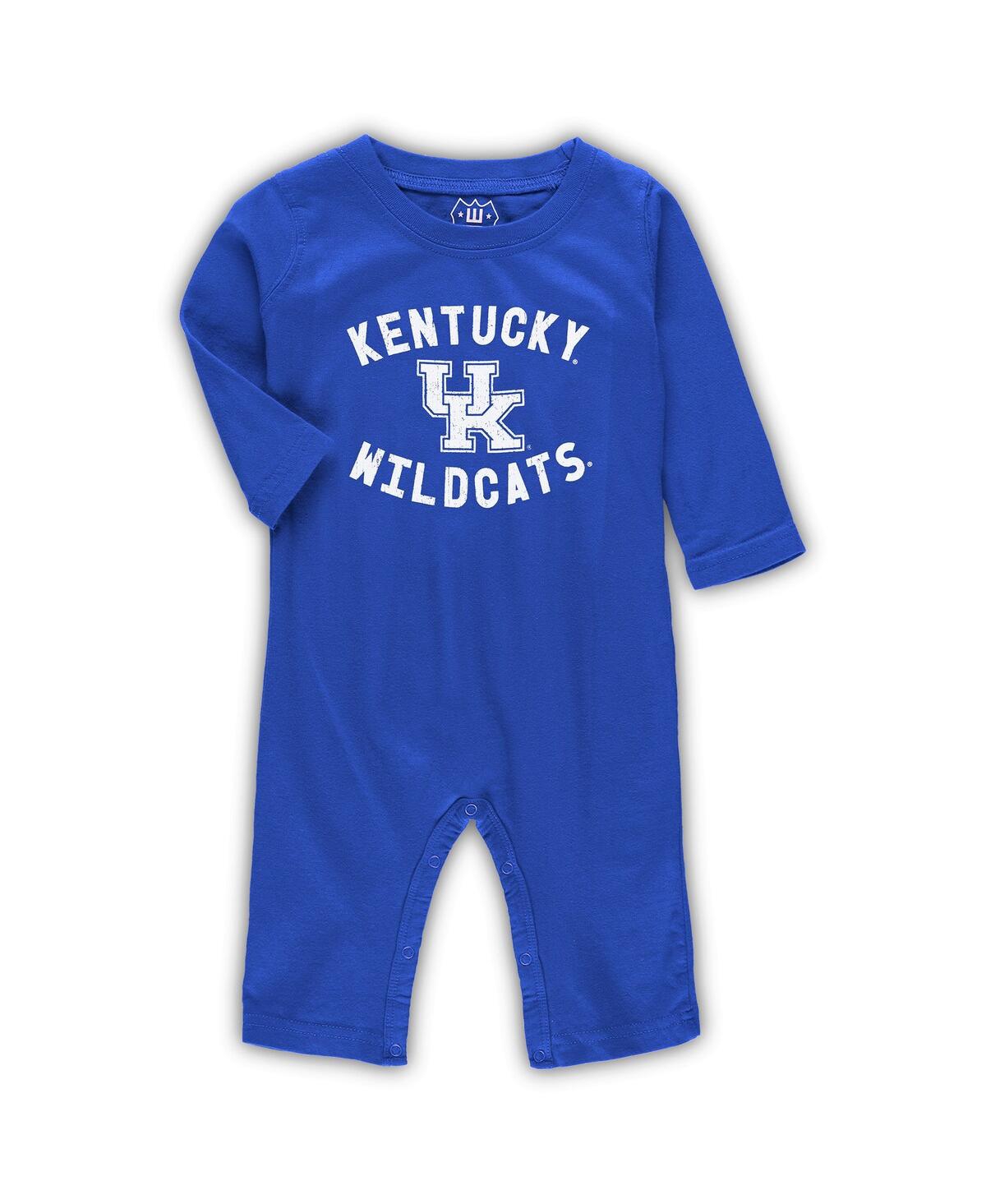Wes & Willy Infant Boys And Girls  Royal Kentucky Wildcats Core Long Sleeve Jumper In Royal