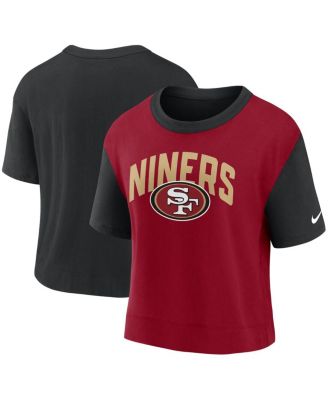 Nike Women's Fashion (NFL San Francisco 49ers) High-Hip T-Shirt in Black, Size: Large | NKZZ048Y73-06V