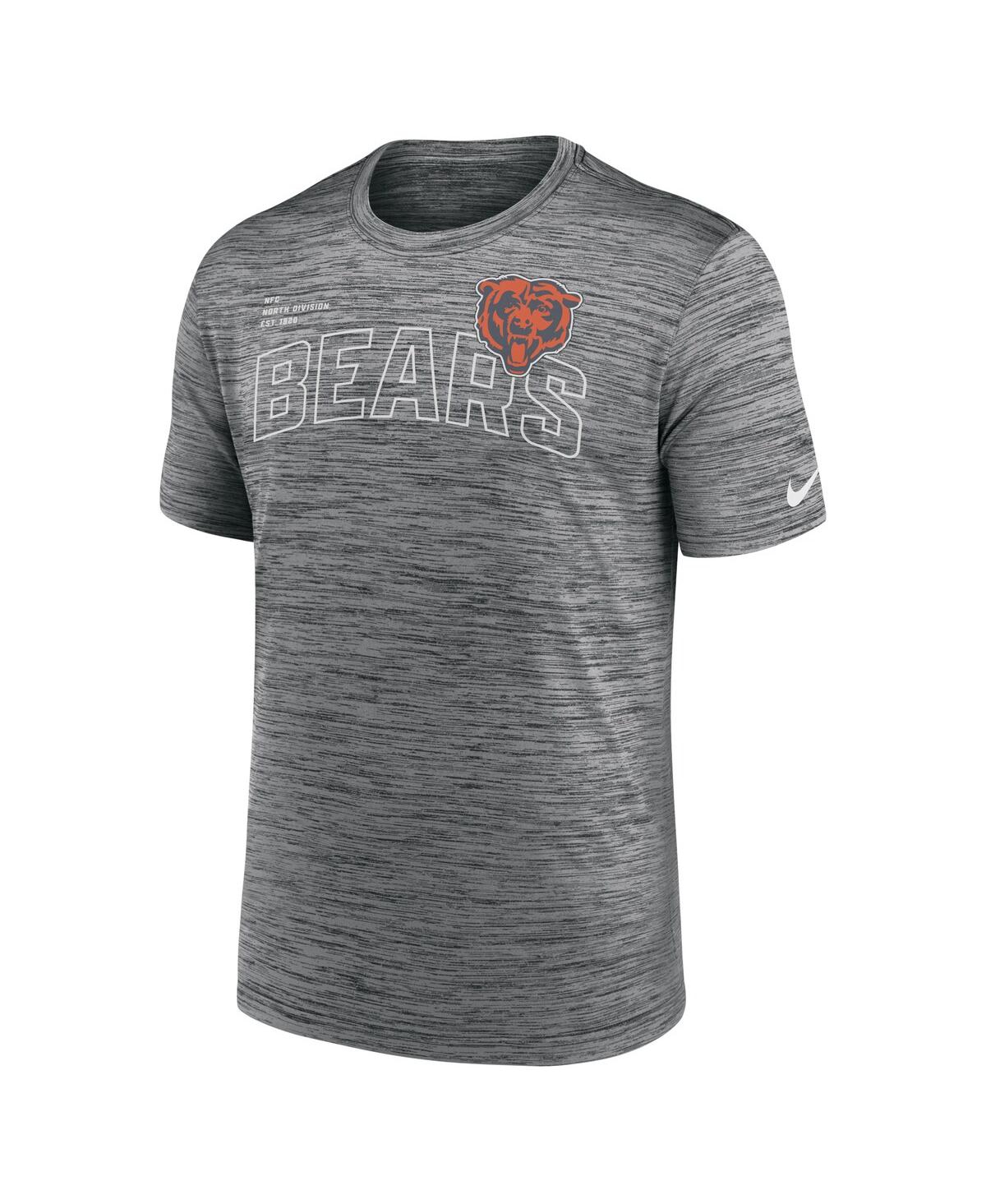 Shop Nike Men's  Anthracite Chicago Bears Velocity Arch Performance T-shirt